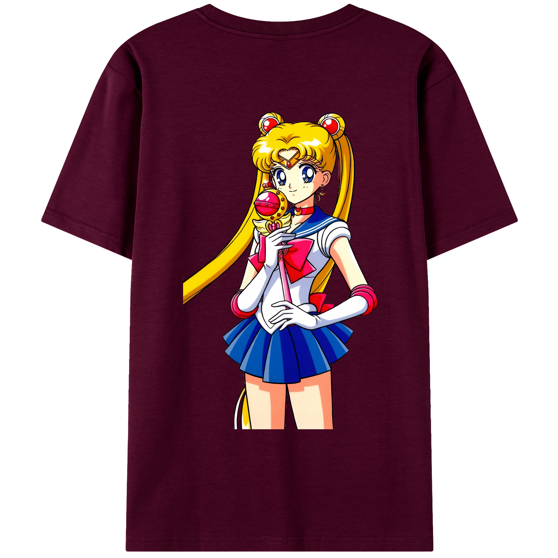 （画像用） 美少女戦士セーラームーン 月野 うさぎ つきの うさぎ Sailor Moon Tsukino Usagi レディース半袖Tシャツ(バックプリント)